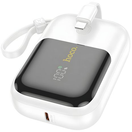Power Bank Hoco Q20 Fountain 22.5W + PD20W із цифровим дисплеєм і кабелем 10000mAh Білий