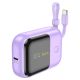 Повербанк Hoco Q20 Fountain 22.5W+PD20W fully with digital display and cable 10000mAh Purple
