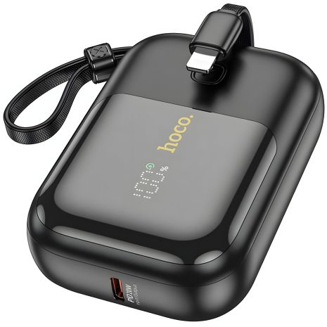 Повербанк Hoco Q20 Fountain 10000mAh 22.5W + PD20W fully with digital display and cable, черный