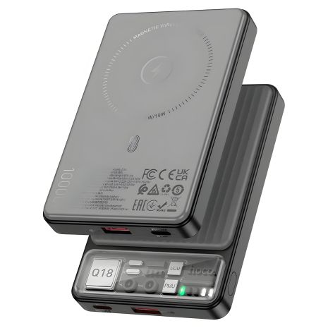 Power bank HOCO Q18 22,5W 10000 mAh з бездротовою зарядкою Чорний
