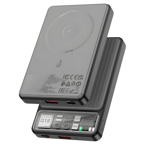 Power bank HOCO Q18 22,5W 10000 mAh з бездротовою зарядкою Чорний