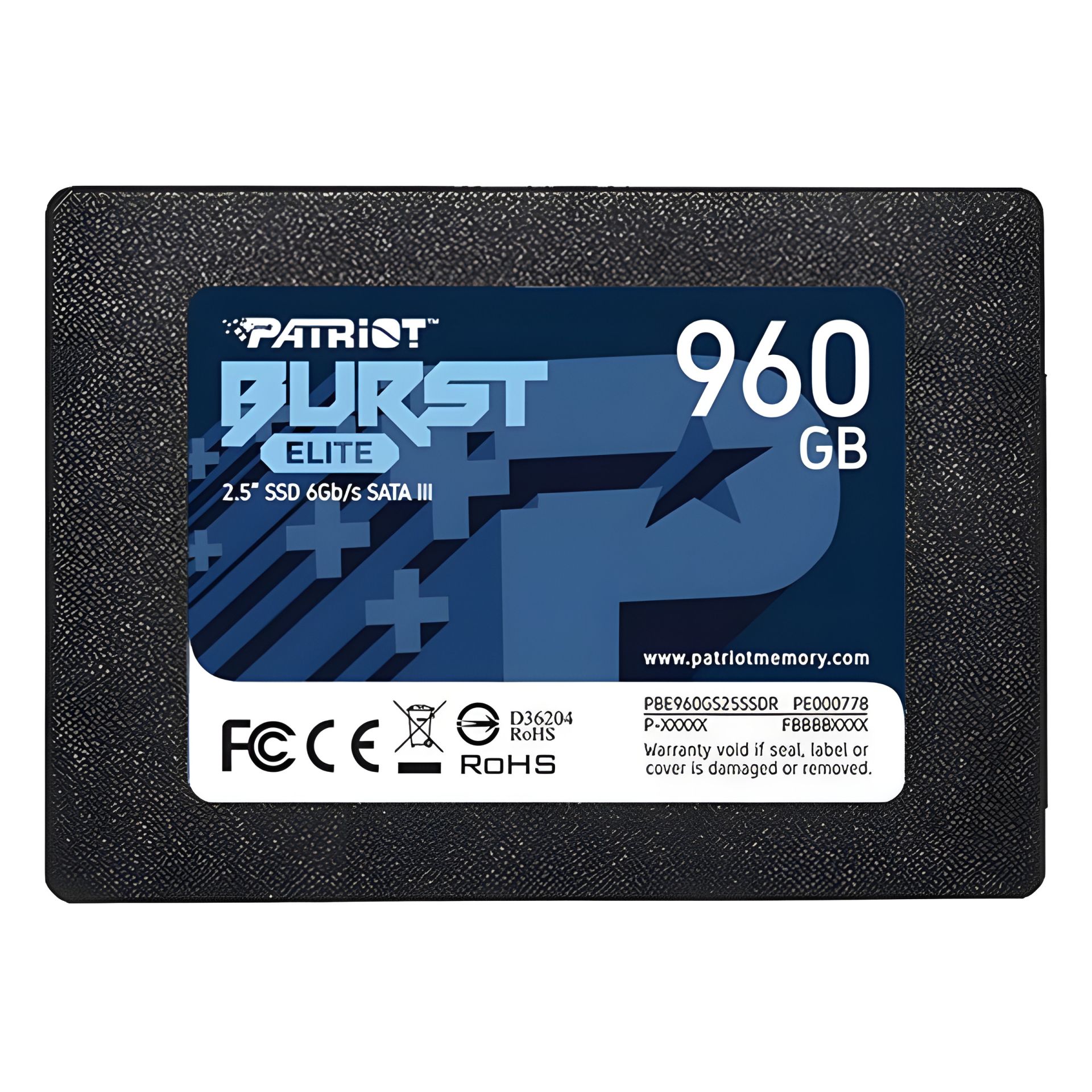 960GB Patriot Burst Elite SSD 2.5" 7mm SATAIII 3D TLC 960GB Patriot Burst Elite SSD 2.5" 7mm SATAIII 3D TLC