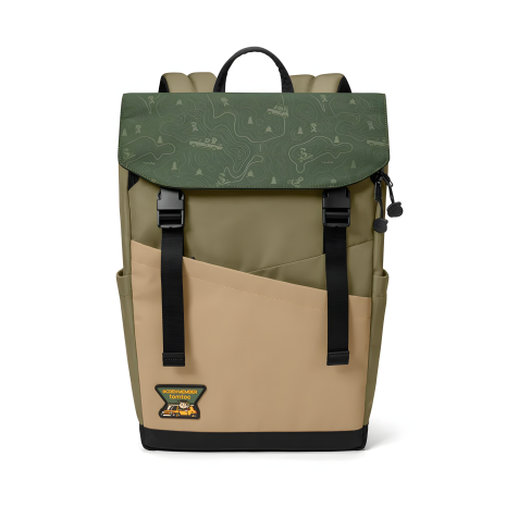 Tomtoc Slash-T64 Green Flip Laptop Backpack 15.6 Inch, 18L (T64M1T1GC)