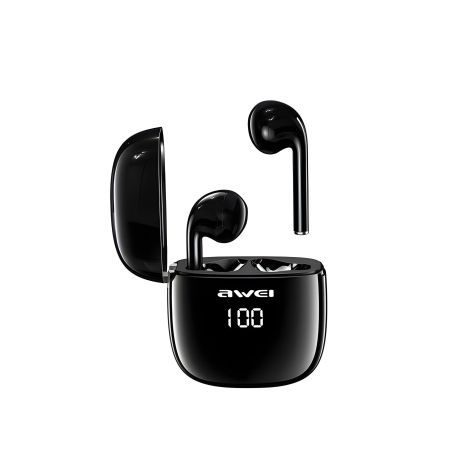 AWEI T28P TWS Bluetooth Earphones IPX6 | BT5.1, 35/500mAh, 6Hrs | Black