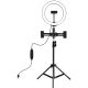 Puluz PKT3053B 10" LED Ring Light + 1.1m USB Tripod