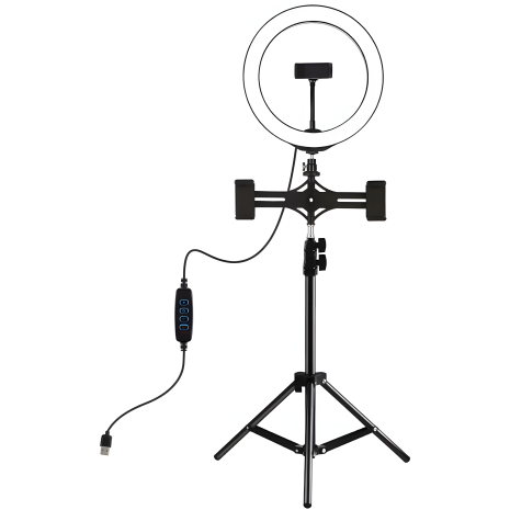 Puluz PKT3053B 10" LED Ring Light + 1.1m USB Tripod