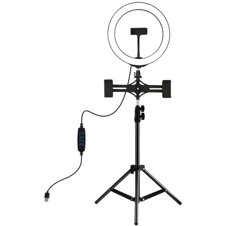 Puluz PKT3053B 10" LED Ring Light + 1.1m USB Tripod