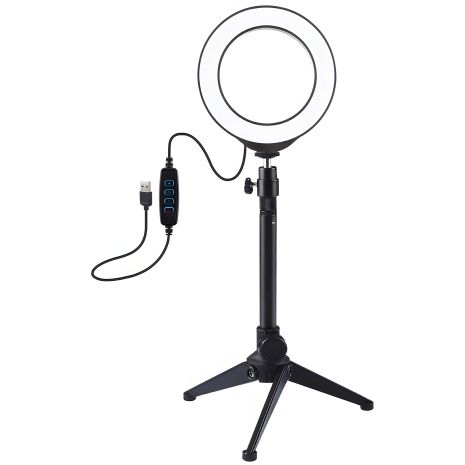 Puluz PKT3031 4.7" USB Ring LED Light + Desk Tripod