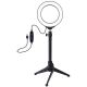 Puluz PKT3031 4.7" USB LED Ring Light + Desktop Tripod