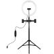 LED кольцевая лампа USB Puluz PKT3062B 11.8" + 1.65 м штатив