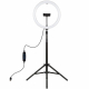 Кільцева USB LED лампа Puluz PKT3061B 11.8" + штатив 1.65 м Кільцева USB LED лампа Puluz PKT3061B 11.8" + штатив 1.65 м