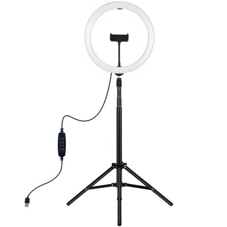 Puluz PKT3061B 11.8" USB LED Ring Light + 1.65m Tripod