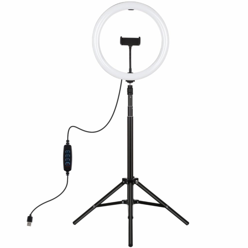 Кільцева USB LED лампа Puluz PKT3061B 11.8" + штатив 1.65 м Кільцева USB LED лампа Puluz PKT3061B 11.8" + штатив 1.65 м