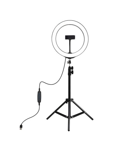 USB кільцева LED лампа Puluz PKT3035 10" + штатив 1.1 м