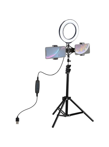 Кільцева LED лампа Puluz PKT3036 6.2" USB + штатив 1.1 м