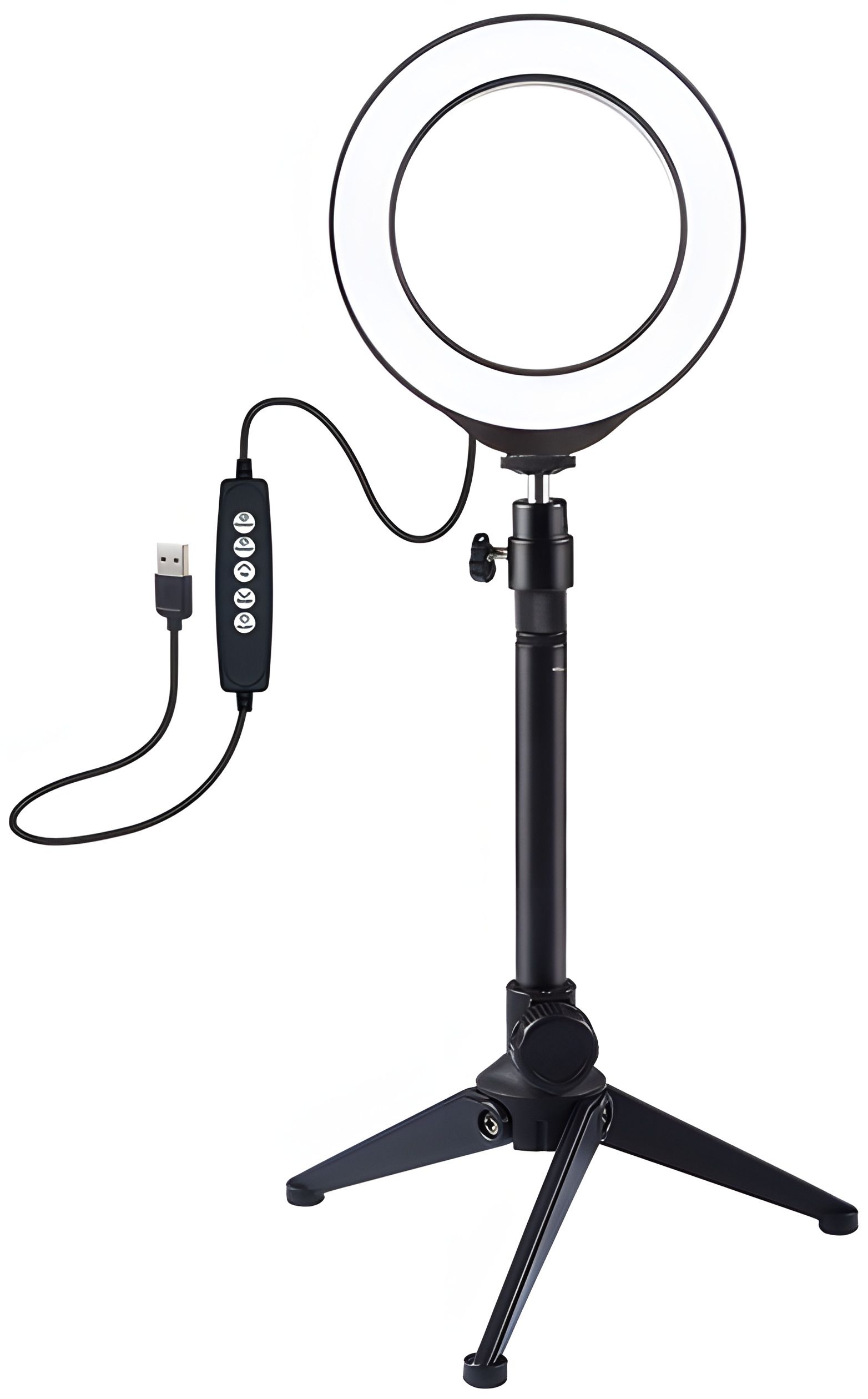 LED USB кольцевая лампа RGBW Puluz PKT3049B 4.7" + настольный штатив LED USB кольцевая лампа RGBW Puluz PKT3049B 4.7" + настольный штатив