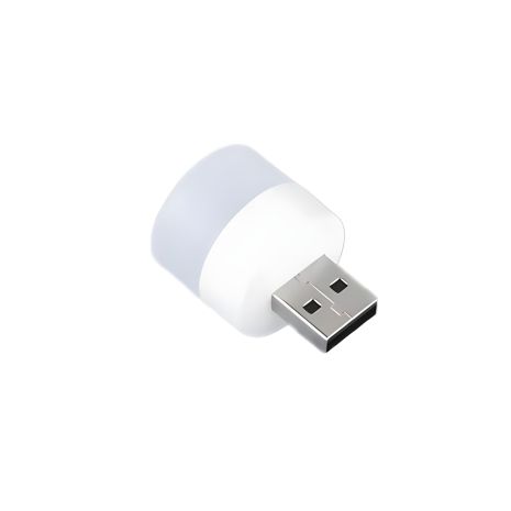 LED USB Лампочка Циліндрична, Тепле Світло White