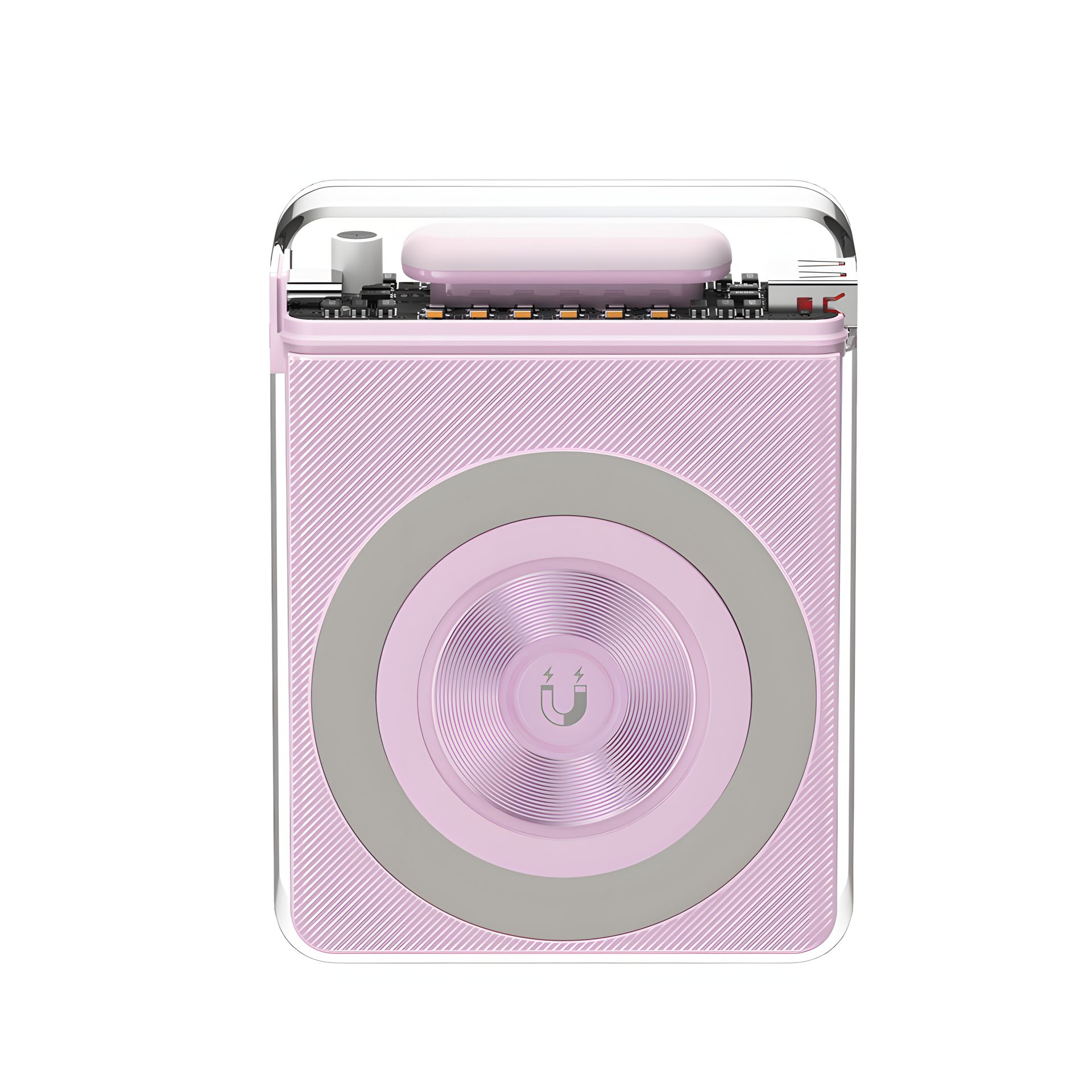 Аккумулятор XO PR226 Mini Transparent с магнитной абсорбцией, 15W, 10000mAh фиолетового цвета Аккумулятор XO PR226 Mini Transparent с магнитной абсорбцией, 15W, 10000mAh фиолетового цвета