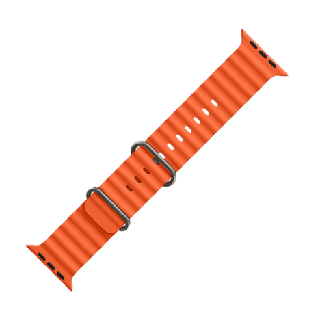 Силіконовий ремінець Hoco iWatch WA12 marine double buckle 38, 40, 41mm orange Силіконовий ремінець Hoco iWatch WA12 marine double buckle 38, 40, 41mm orange