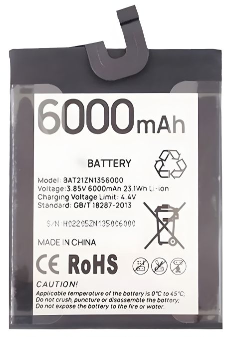 Оригінальні акумулятори для Doogee S98, 6000mAh (BAT21ZN1356000), 12 місяців гарантії