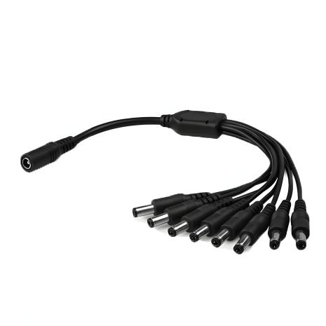 DC-F=>8xDC-M Power Splitter Cable (D 5.5x2.1mm) 40 cm
