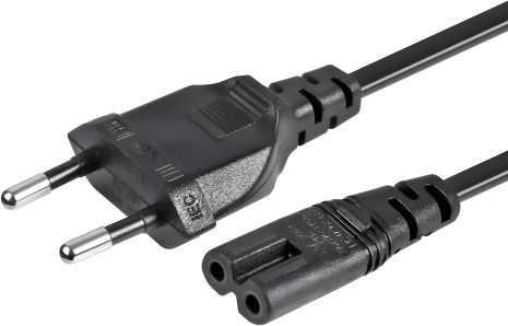 Кабель питания 220V Black EU C7 к 2-pin European IEC Figure 8 AC Power для XBOX PS4 и других