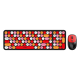 Бездротова Клавіатура та Миша TWolf TF350 Colorful, 2.4G, 800-1600DPI, Чорний/Червоний