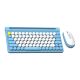 Клавіатура і миша Fantech Go WK897, 2.4G, BT, 800-1600DPI, синього кольору, бездротова