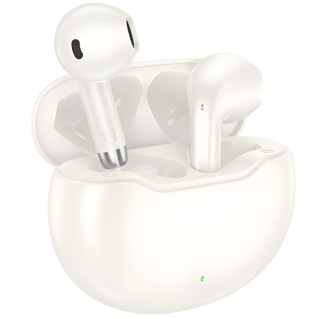 Навушники HOCO EW61 June true wireless BT headset | BT5.3, 40/320mAh, 7h | Milky white Навушники HOCO EW61 June true wireless BT headset | BT5.3, 40/320mAh, 7h | Milky white