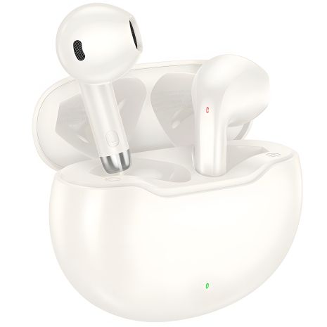 Наушники мастерской HOCO June BT headset EW61 |true wireless, BT5.3, 7h, 40/320mAh| Milky white