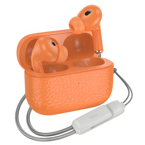 Вакуумні TWS навушники Hoco EQ9 orange, бездротові
