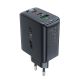 Черное зарядное устройство Acefast A41 USB/ 2 Type-C QC PD PD65W GaN Черное зарядное устройство Acefast A41 USB/ 2 Type-C QC PD PD65W GaN