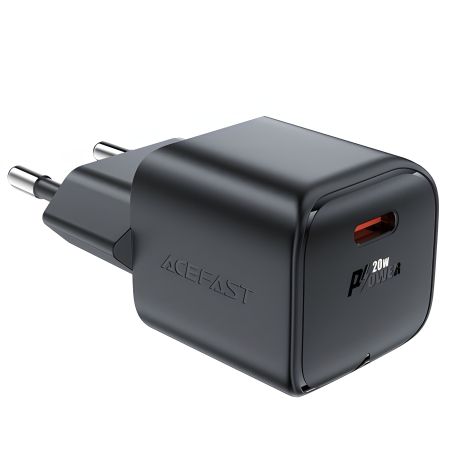 Зарядний пристрій Acefast A73 чорний, mini Type-C PD20W GaN
