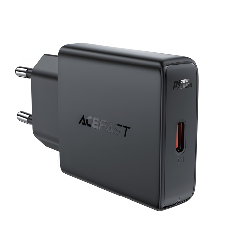 Зарядний пристрій Acefast A65 чорний, Type-C PD 20W GaN