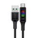 Кабель Acefast C7-04 з дисплеєм USB to Type-C, 60W, 3A, 1.2m, black