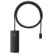 USB-Hub Baseus Lite Series 4-Port Type-C HUB Adapter (Type-C to USB 3.0*4) 1m Black WKQX030401