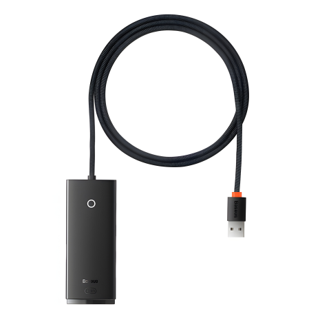 Baseus Lite Series 4-Port USB-A HUB Adapter (USB-A to USB 3.0*4) 1m Black WKQX030101