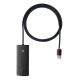 USB-Hub Baseus Lite Series 4-Port USB-A HUB Adapter, USB-A на 4 USB 3.0, 1m, Black WKQX030101 USB-Hub Baseus Lite Series 4-Port USB-A HUB Adapter, USB-A на 4 USB 3.0, 1m, Black WKQX030101