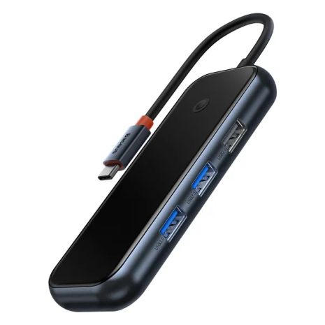 USB-Hub Baseus AcmeJoy 5-Port Type-C HUB Adapter (Type-C to HDMI*1+USB3.0*2+USB2.0*1+Type-C PD&amp;Data *1) Dark Gray WKJZ010213