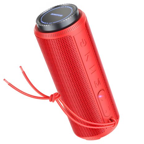 Wireless speaker BOROFONE BR22 sports, портативна колонка, BT5.1, AUX, USB, FM, 10W, 1200mAh, 3h, Red