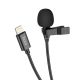Мікрофон Петлічний Hoco L14 Lightning, 2м Чорний