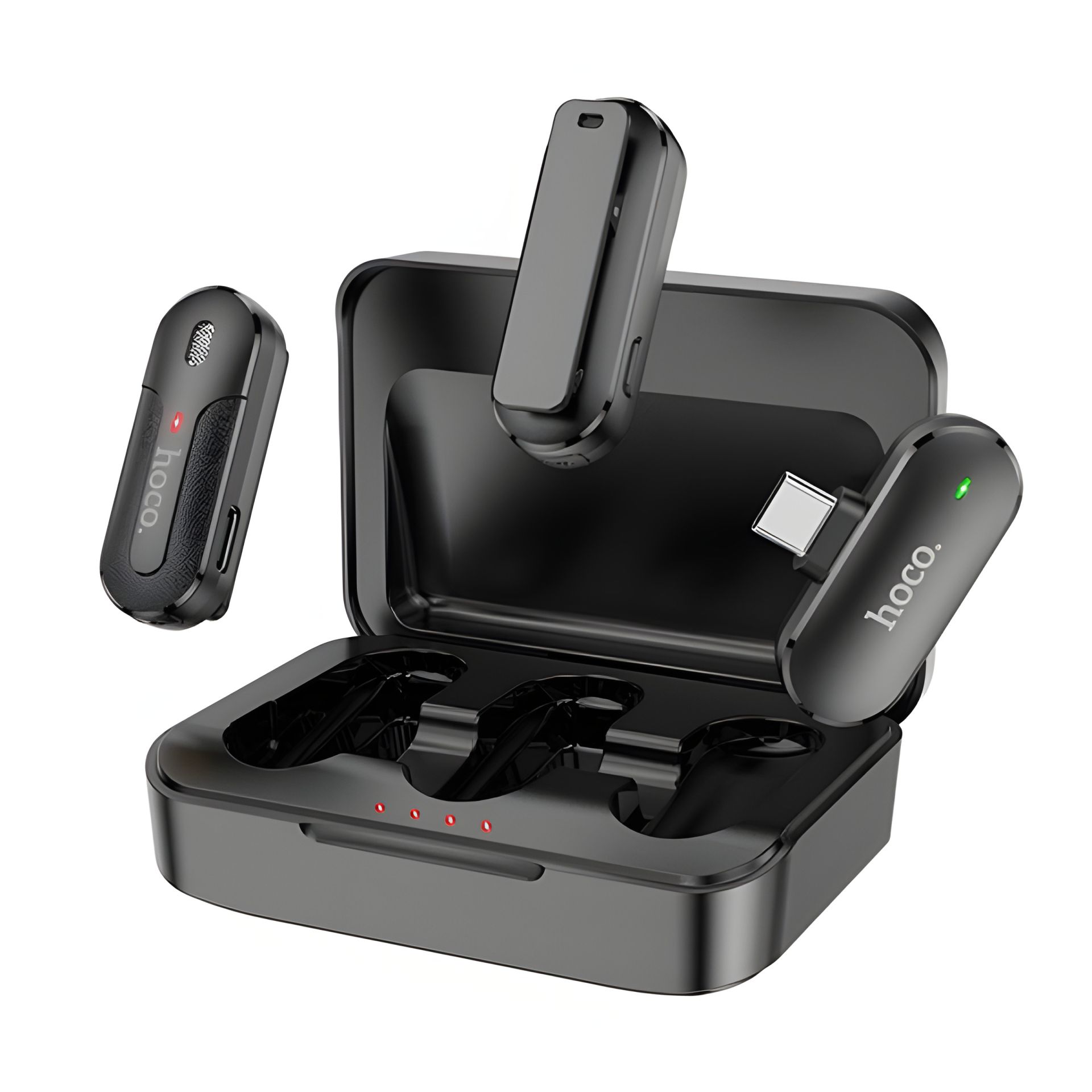 Бездротовий мікрофон Петличний Hoco DI56 Twin Type-C Чорний Бездротовий мікрофон Петличний Hoco DI56 Twin Type-C Чорний