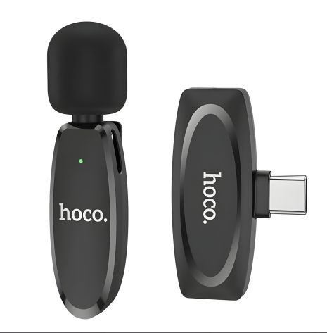Петличний Мікрофон Hoco L15 Type-C, Безпроводовий, Чорний Петличний Мікрофон Hoco L15 Type-C, Безпроводовий, Чорний