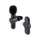 Remax K09 штатний мікрофон бездротовий, 2.4GHz, 8h, 80 mAh чорний, Type-C