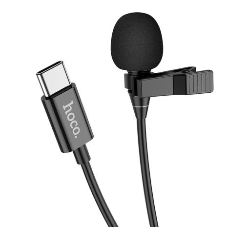 Мікрофон Петличний Hoco L14 Type-C, 2м Чорний