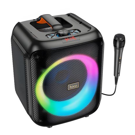Портативна колонка HOCO HA1 Graceful Outdoor BT Speaker, 30W, BT5.1, AUX, USB, TF, TWS, 4h Black Портативна колонка HOCO HA1 Graceful Outdoor BT Speaker, 30W, BT5.1, AUX, USB, TF, TWS, 4h Black