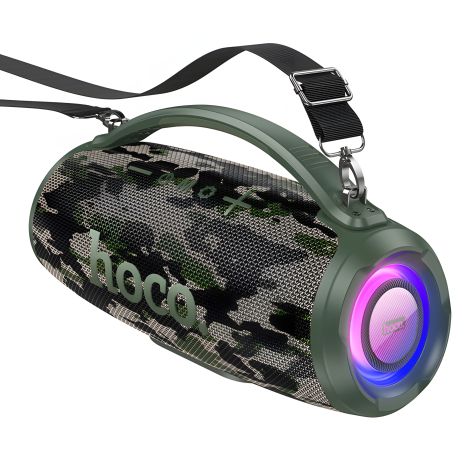 Hoco HA4 Surge Outdoor BT Акустика | BT5.3, TWS, AUX/USB/TF/FM, 2x20W | Camouflage-Green Hoco HA4 Surge Outdoor BT Акустика | BT5.3, TWS, AUX/USB/TF/FM, 2x20W | Camouflage-Green