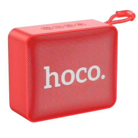 Портативна колонка HOCO BS51 Gold brick sports BT speaker, BT5.1, TWS, USB, AUX, TF, FM, 4h Red