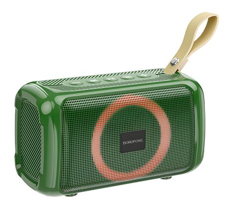 Wireless sports speaker Cool колонка PORTABLE BOROFONE BR17, BT5.1, TWS, AUX, FM, TF, USB, 4Hours, 5W, Dark Green