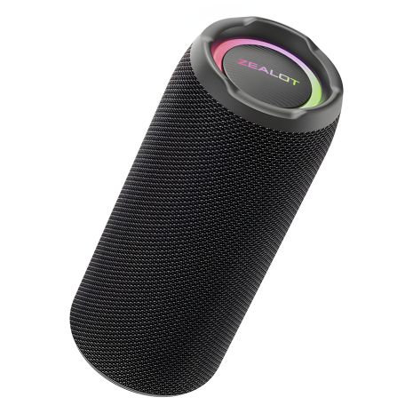 Bluetooth колонка портативна ZEALOT S49 Pro, BT5.2, AUX, USB, TWS, 20W з LED підсвічуванням black Bluetooth колонка портативна ZEALOT S49 Pro, BT5.2, AUX, USB, TWS, 20W з LED підсвічуванням black